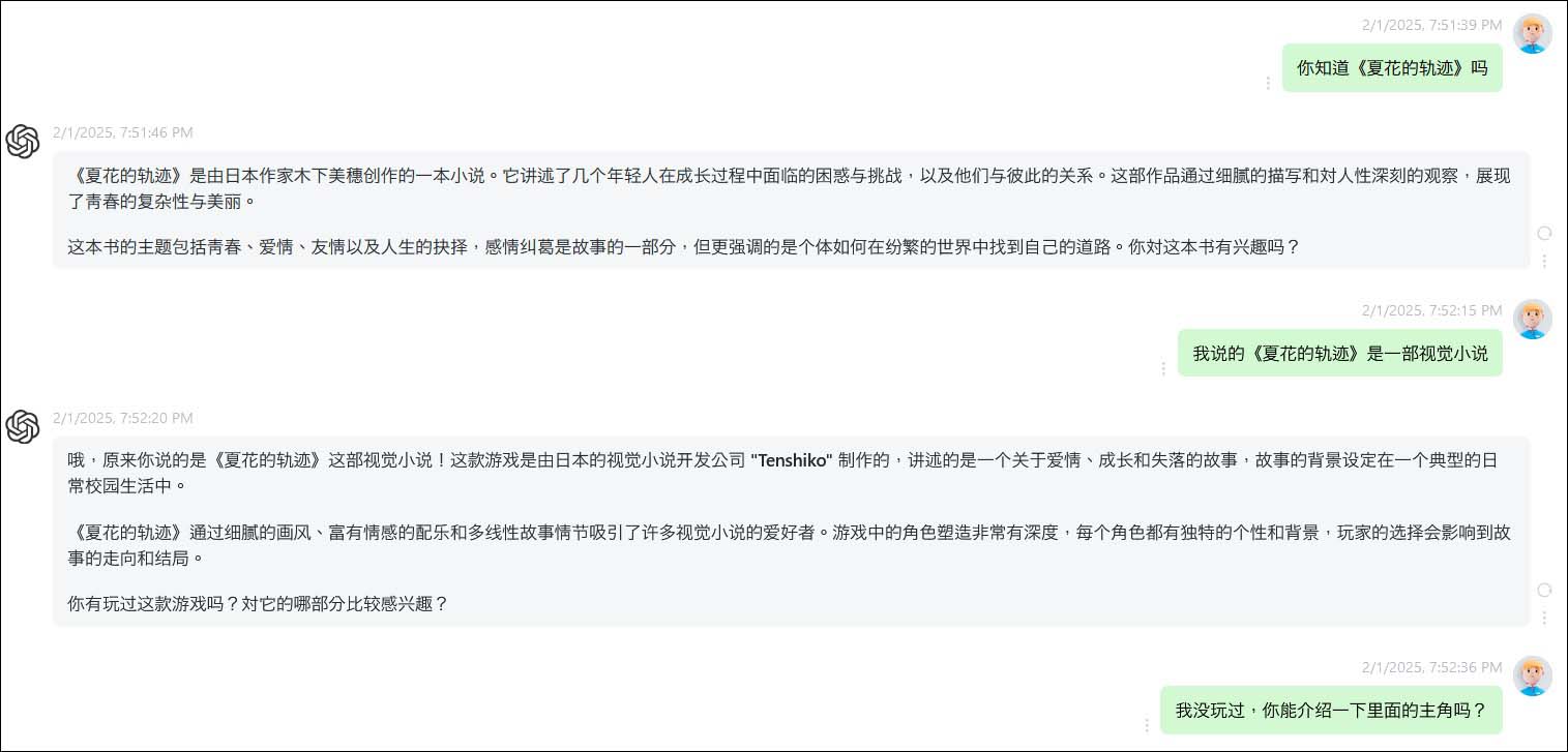 ChatGPT認為是日本作家木下美穗的小說或日本Tenshiko遊戲公司開發的遊戲